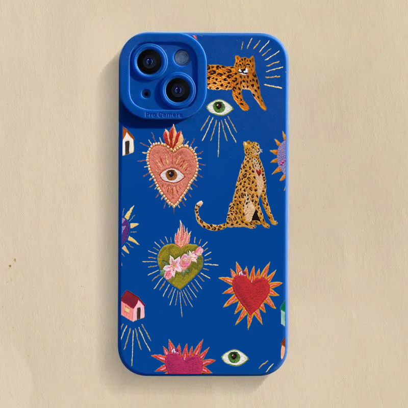Samsung Accessories Phone - Bloemenluipaardogen Telefoonhoesje Voor Samsung Galaxy S26