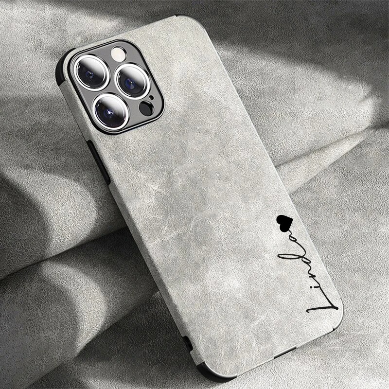 Phone Accessories Names - Luxe Lamsleer Gepersonaliseerde Naam Case Voor