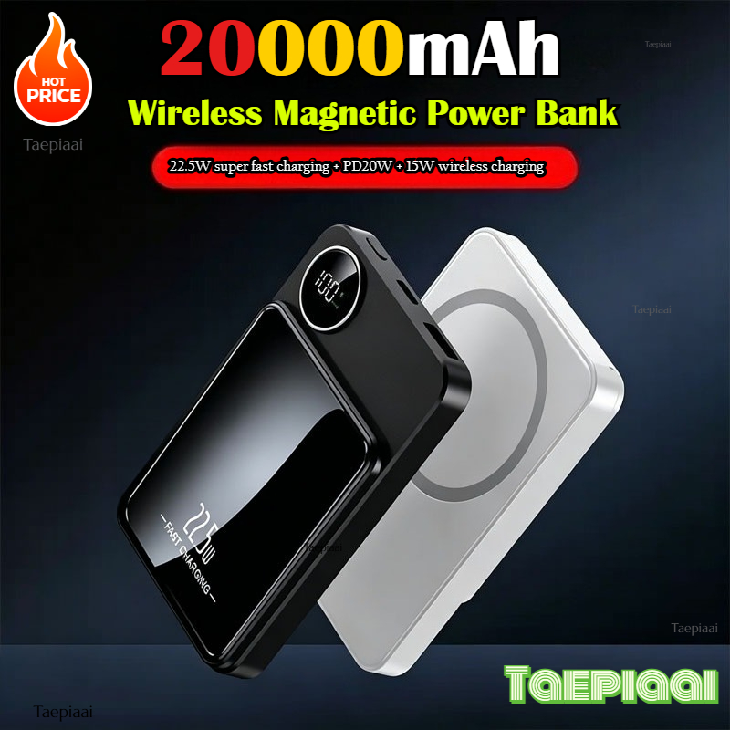 Portable Charger 20000Mah - 20000mAh Magnetische Powerbank Draadloze Snelle Oplader