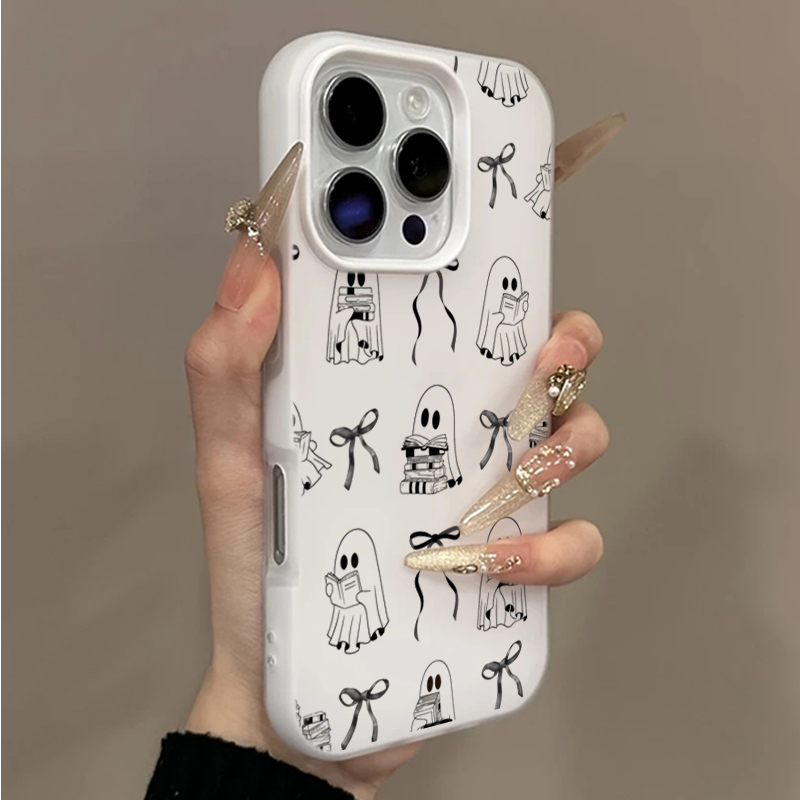 Phone Accessories Iphone - Schattig Halloween Boek Spook Strik Telefoonhoesje