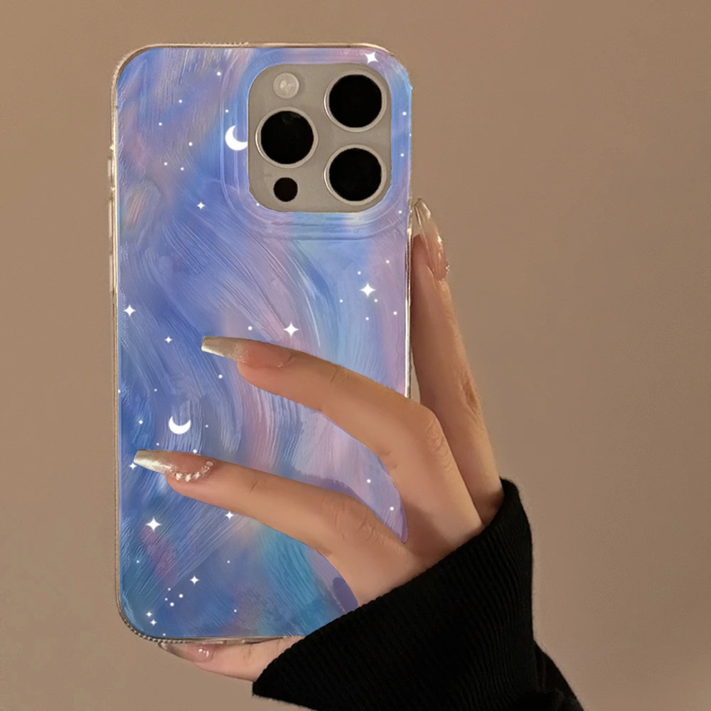 X Phone Accessories - Modieus Glitter Sterrenhemel Gradiënt Telefoonhoesje Voor