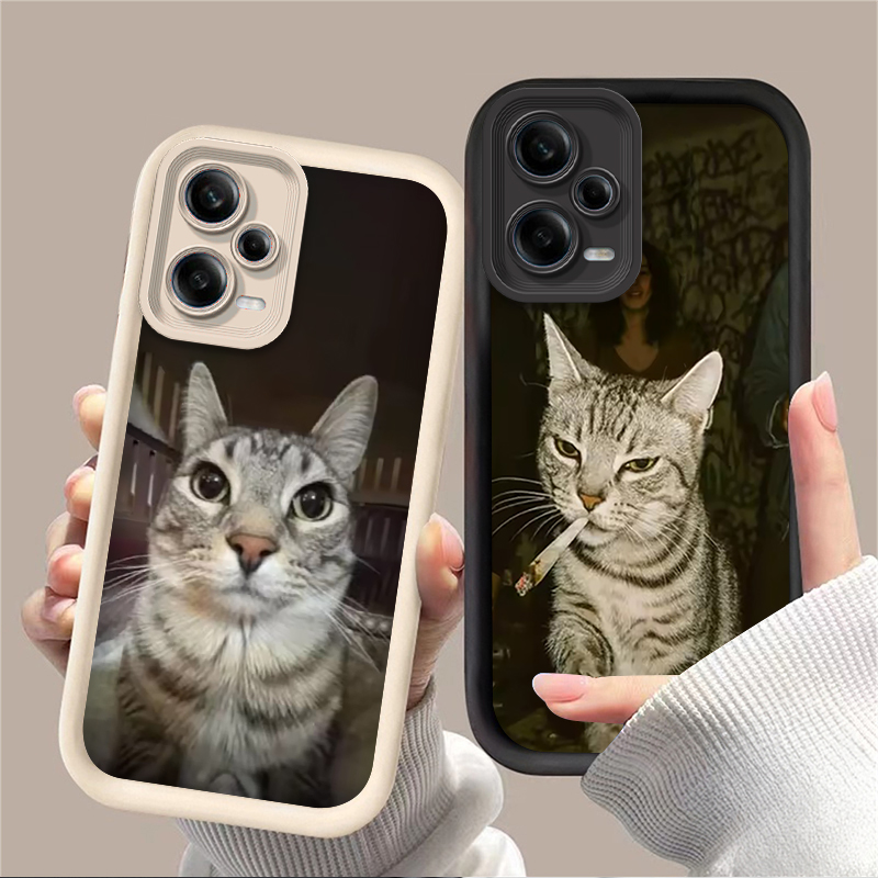 X Phone Accessories - Trendy telefoonhoesje met rokende kat voor
