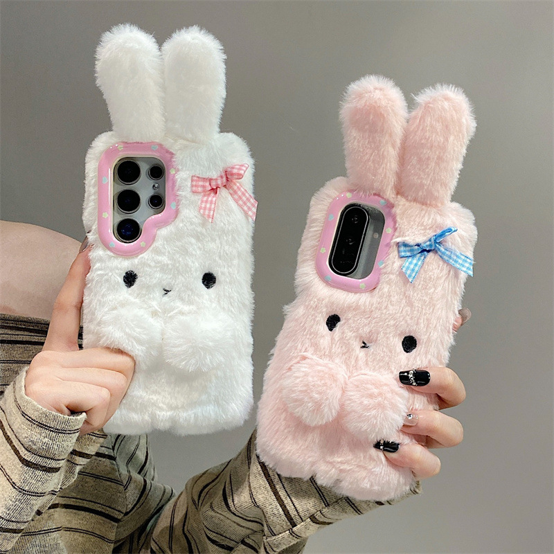 Samsung Accessories Phone - Koren 3D Cartoon Bowknot Konijnenoren Warme