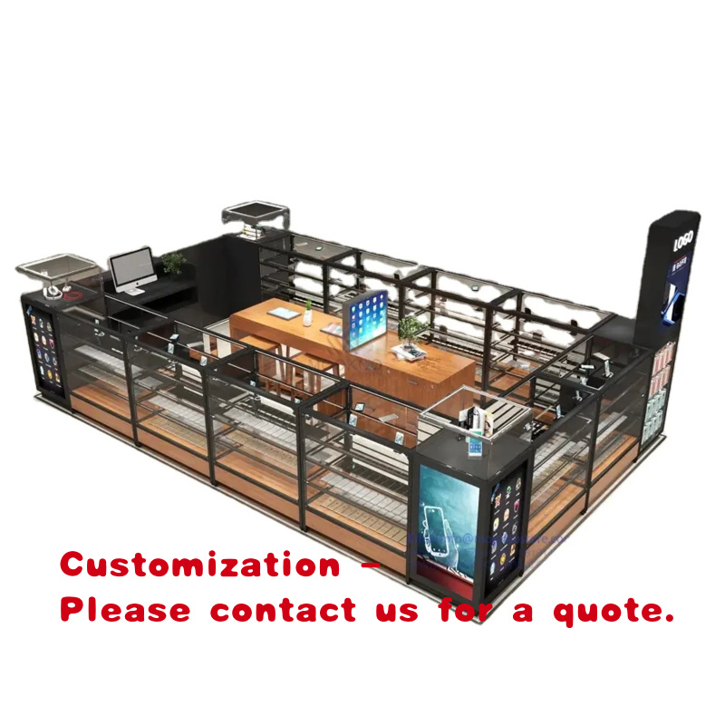 Phone Accessories Shop Design - Kiosk voor telefoonaccessoires van glas en