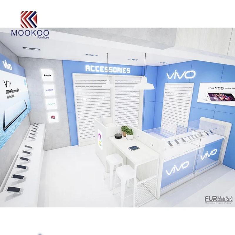 Mobiele telefoon kiosk display - Phone Accessories Shop Design recensie en prijs
