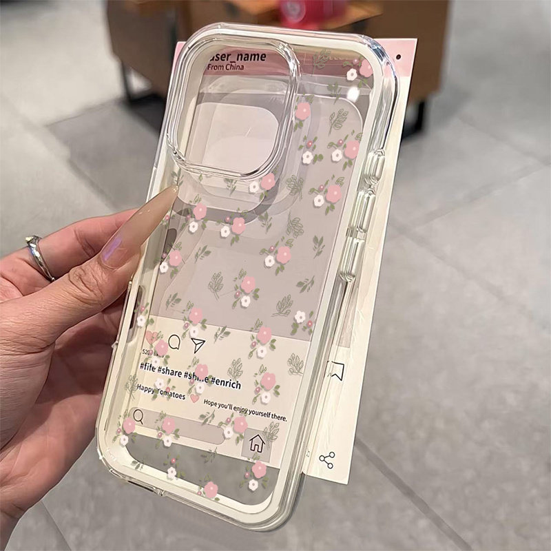 Groene Bladeren Roze Bloem 2-i - Phone Accessories Iphone recensie en prijs